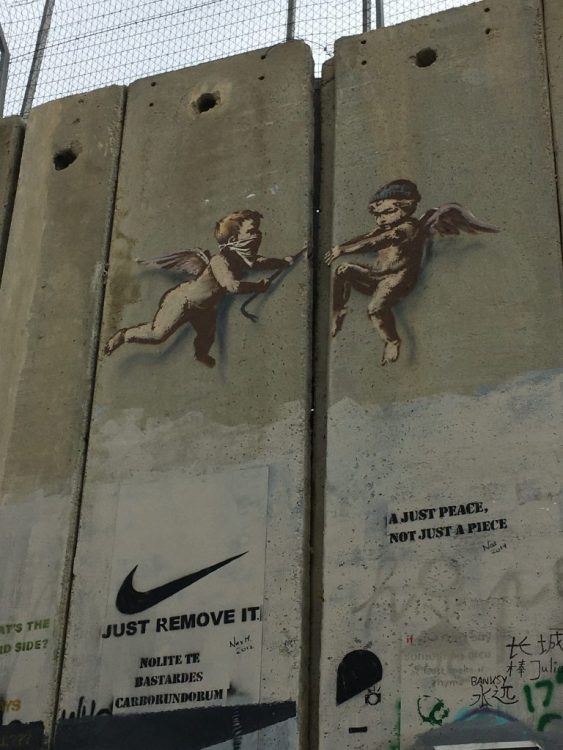Image: Angels pull the walls apart in Bethlehem