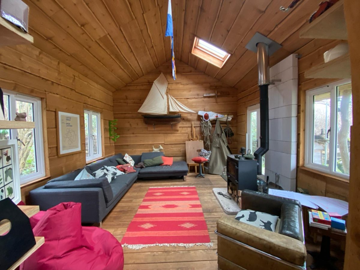 The wooden house, host to the 5 x 2 hour sessions for the men to experience NVC. 